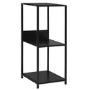 lille bogreol 33,5x39,6x79,7 cm konstrueret træ sort