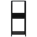 lille bogreol 33,5x39,6x79,7 cm konstrueret træ sort