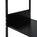lille bogreol 33,5x39,6x79,7 cm konstrueret træ sort