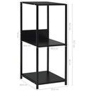 lille bogreol 33,5x39,6x79,7 cm konstrueret træ sort