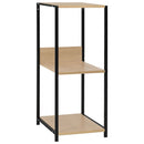 bogreol 33,5x39,6x79,7 cm konstrueret træ sort og egetræsfarve