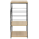 køkkenreol til mikroovn 60x39,6x79,5 cm konstrueret træ sort/eg