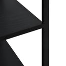 køkkenreol til mikroovn 60x39,6x123 cm konstrueret træ sort