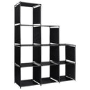 displayreol trappeformet 130x45x170 cm stof