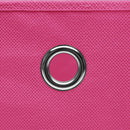 opbevaringskasser med låg 4 stk. 32x32x32 stof pink