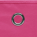 opbevaringskasser med låg 10 stk. 32x32x32 stof pink