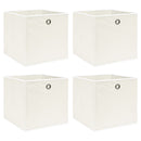 opbevaringskasser 4 stk. 32x32x32 stof hvid