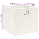 opbevaringskasser 4 stk. 32x32x32 stof hvid
