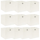 opbevaringskasser 10 stk. 32x32x32 stof hvid