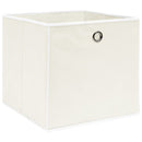 opbevaringskasser 10 stk. 32x32x32 stof hvid