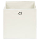 opbevaringskasser 10 stk. 32x32x32 stof hvid