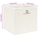 opbevaringskasser 10 stk. 32x32x32 stof hvid