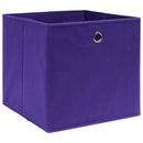opbevaringskasser 4 stk. 32x32x32 stof lilla