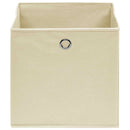 opbevaringskasser 10 stk. 32x32x32 stof cremefarvet