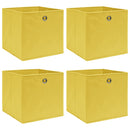 opbevaringskasser 4 stk. 32x32x32 stof gul