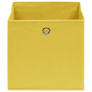 opbevaringskasser 4 stk. 32x32x32 stof gul