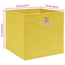 opbevaringskasser 4 stk. 32x32x32 stof gul