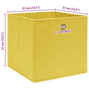opbevaringskasser 10 stk. 32x32x32 stof gul