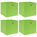 opbevaringskasser 4 stk. 32x32x32 stof grøn
