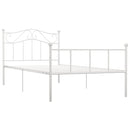 sengestel 90x200 cm metal hvid