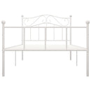 sengestel 90x200 cm metal hvid