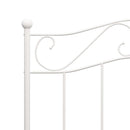 sengestel 90x200 cm metal hvid