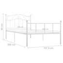 sengestel 100x200 cm metal hvid