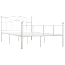 sengestel 120x200 cm metal hvid
