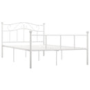 sengestel 140x200 cm metal hvid