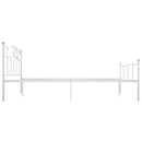 sengestel 140x200 cm metal hvid