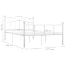 sengestel 160x200 cm metal hvid