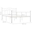 sengestel 160x200 cm metal hvid