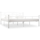 sengestel 180x200 cm metal hvid