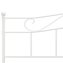 sengestel 180x200 cm metal hvid