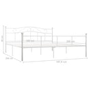 sengestel 180x200 cm metal hvid