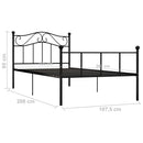 sengestel 100x200 cm metal sort