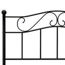 sengestel 120x200 cm metal sort