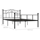 sengestel 120x200 cm metal sort