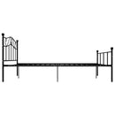 sengestel 140x200 cm metal sort