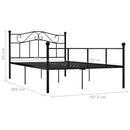 sengestel 160x200 cm metal sort