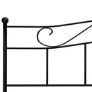 sengestel 180x200 cm metal sort