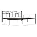 sengestel 180x200 cm metal sort