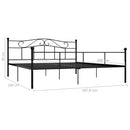 sengestel 200x200 cm metal sort