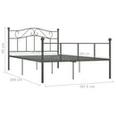 sengestel 160x200 cm metal grå