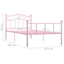 sengestel 90x200 cm metal pink