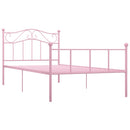 sengestel 100x200 cm metal pink