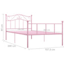 sengestel 100x200 cm metal pink