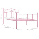 sengestel 100x200 cm metal pink