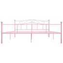 sengestel 180x200 cm metal pink