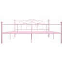 sengestel 200x200 cm metal pink